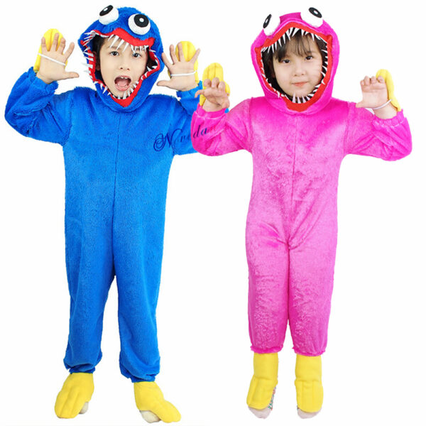 Poppy Playtime Huggy Wuggy Costume Horror Game Kawaii Onesies Pajamas Jumpsuit Homewear Halloween Party Cosplay For